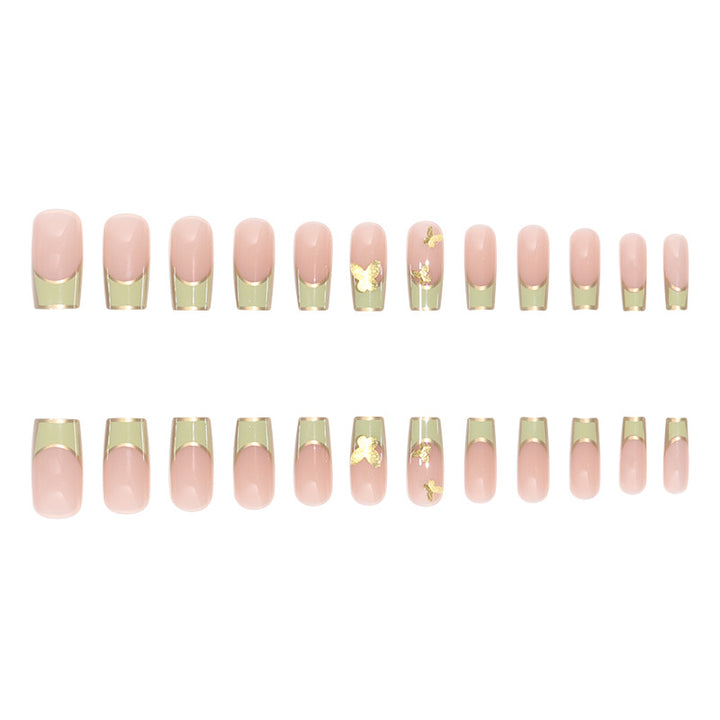 Elegant Butterfly-Detail Press-On Nails Kalsten