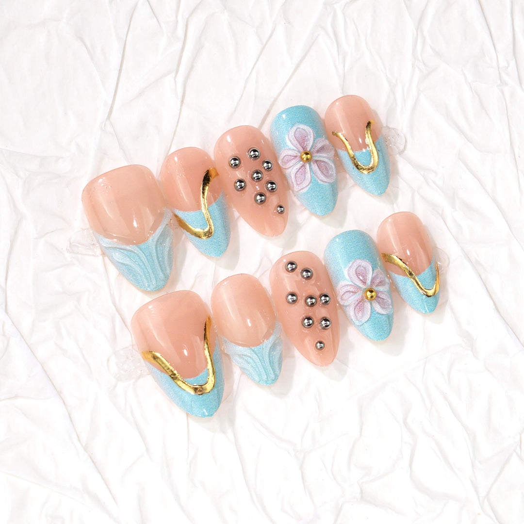 Decorative Floral Press-On Nail Art Set Kalsten 1790636557