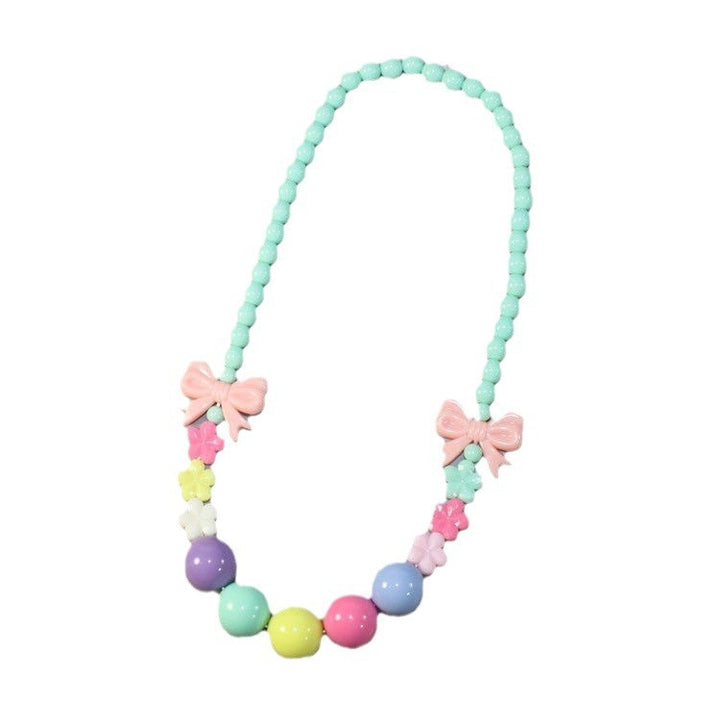 Colorful pearl necklace with floral elements Kalsten