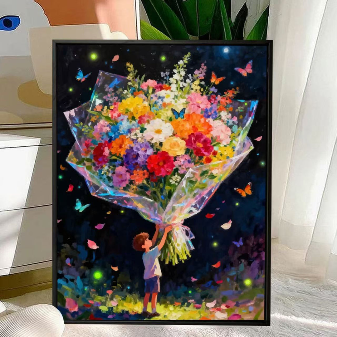 Charming Floral Bouquet Canvas Art Kalsten