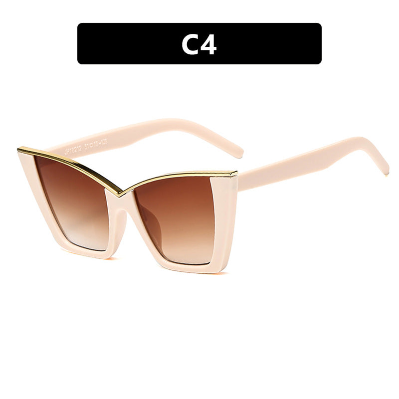 Women extravagant sunglasses with unique design and golden accents Kalsten