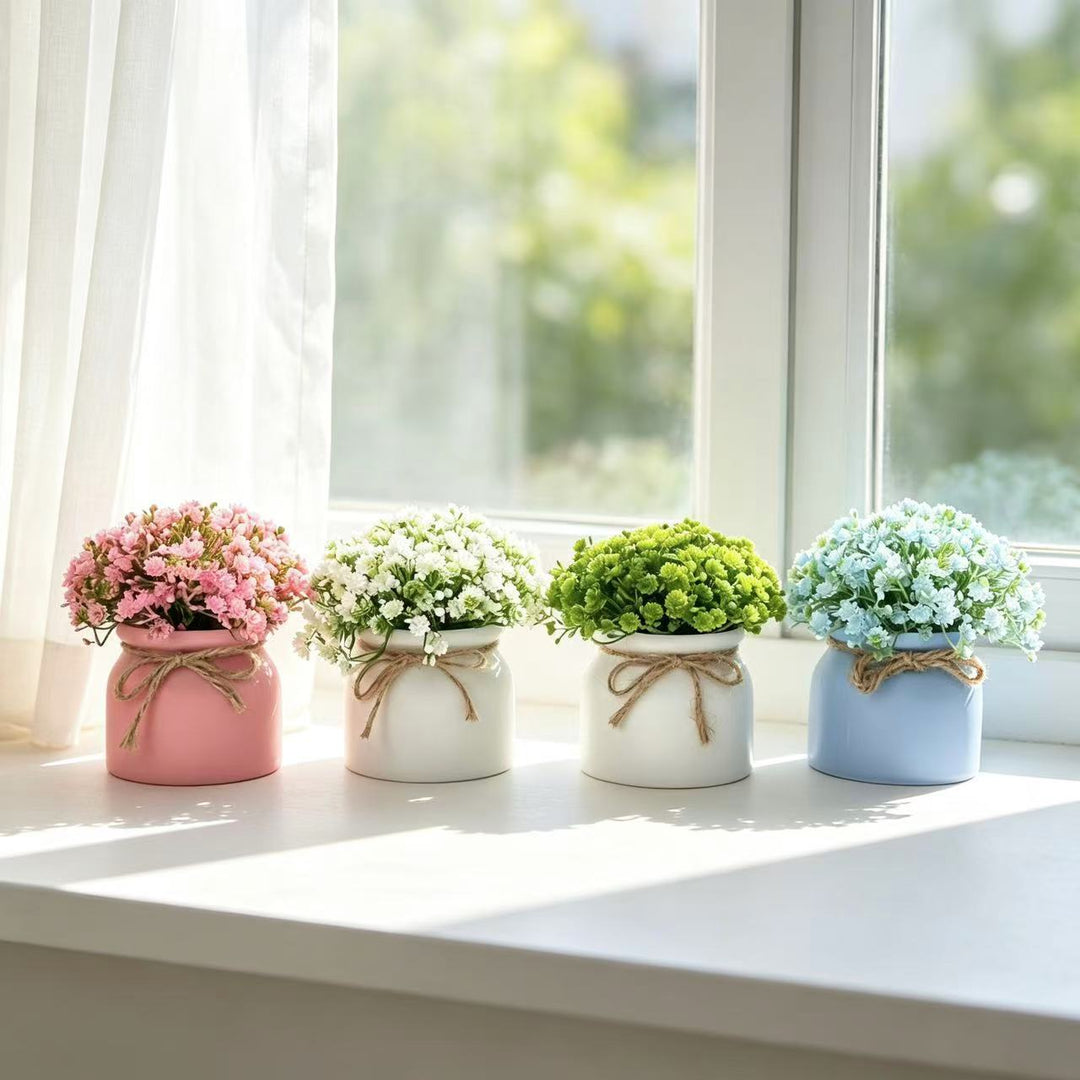 Elegant Decorative Potted Flower Arrangement for Home Decor