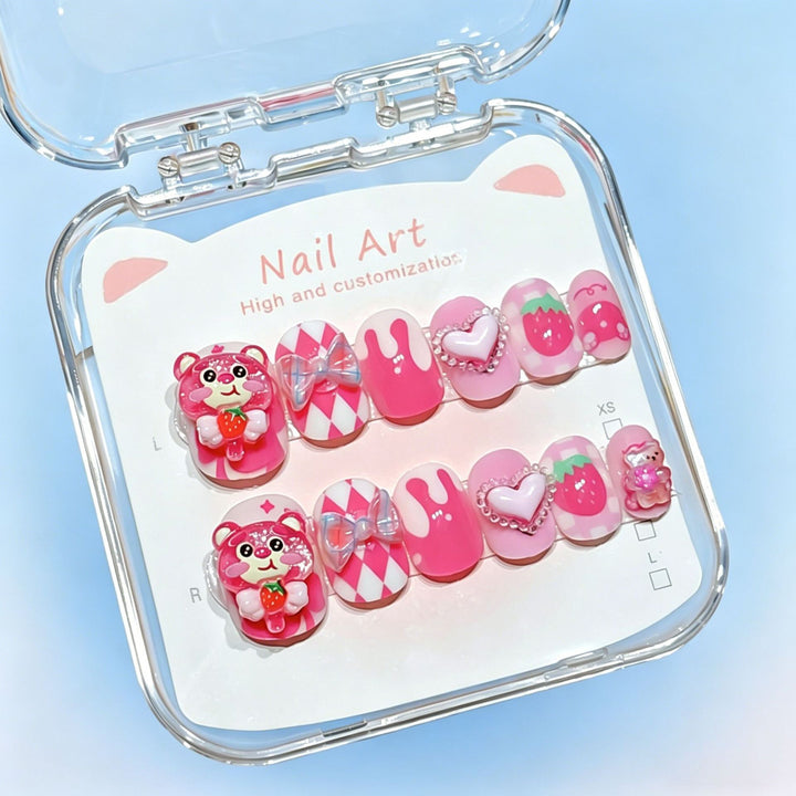 Customized Cartoon-Inspired Press-On Nail Art Set Kalsten