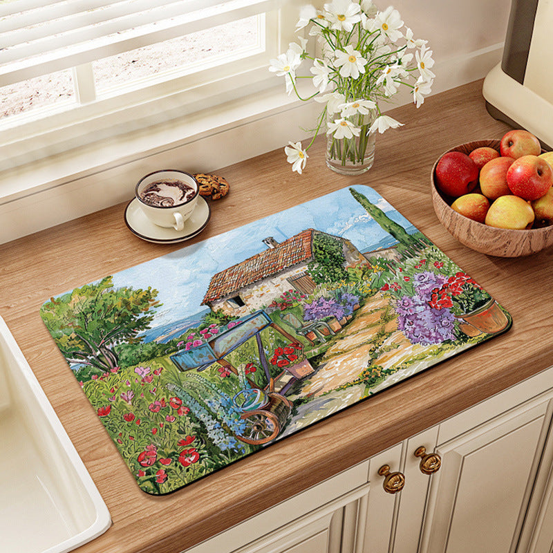 Vintage-Inspired Kitchen Mat