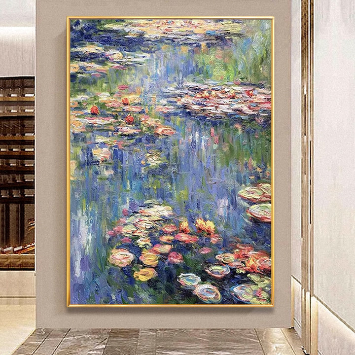 Impressionist Water Lily Canvas Artwork