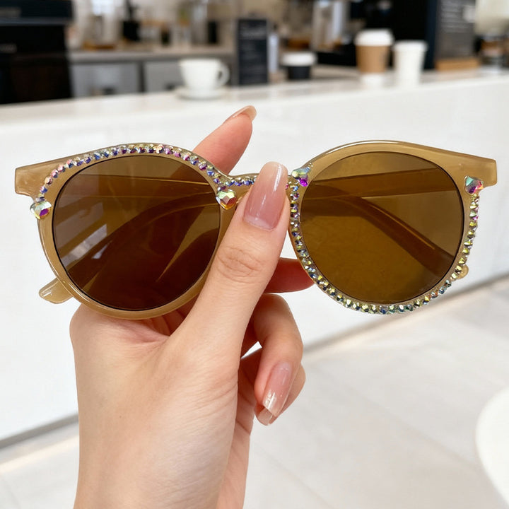 Crystal-Embellished Cat-Eye Sunglasses Kalsten