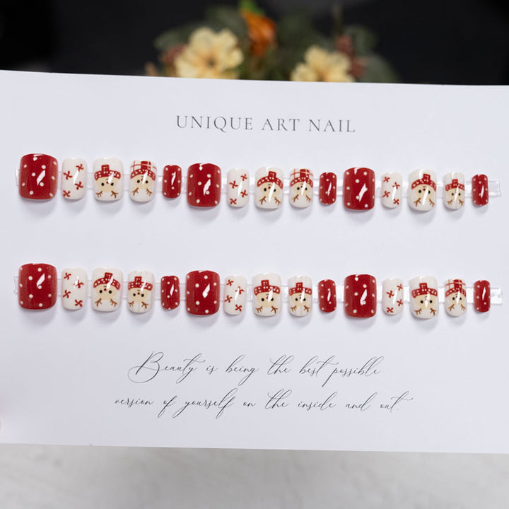 Festive Holiday-Themed Press-On Nails  1791110890