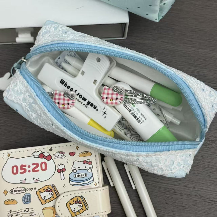 Cute Polka Dot Animal-Themed Pencil Case