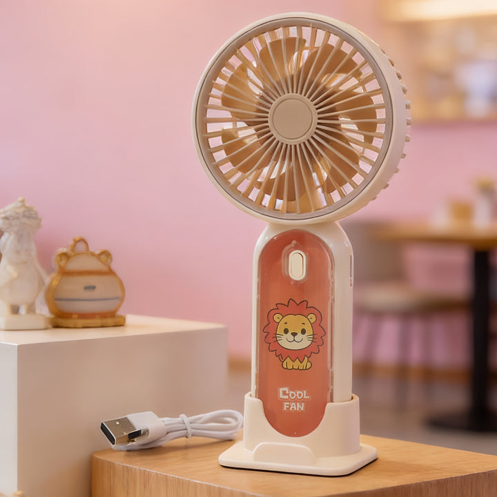 Portable USB Hand Fan with Playful Bear Design Kalsten