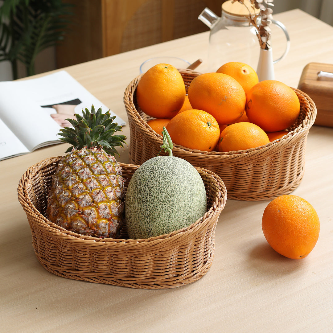 Unisex Elegant oval storage basket made of natural materials Kalsten