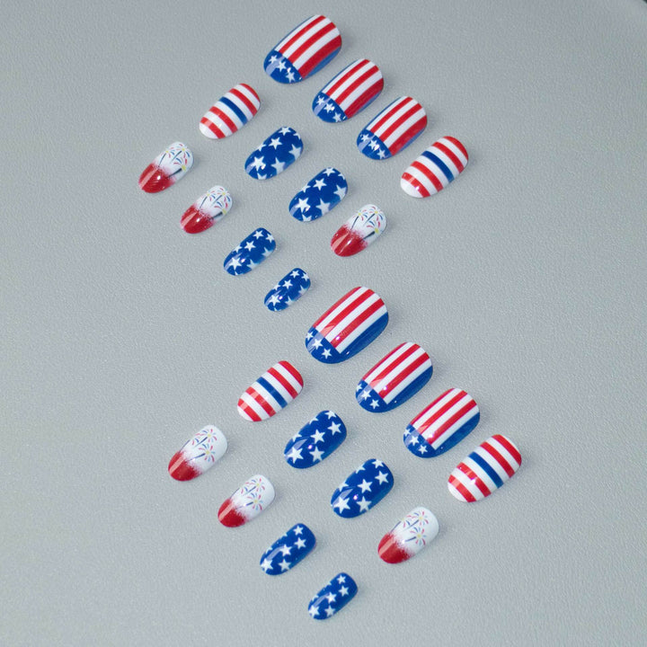 Patriotic Themed Nail Art