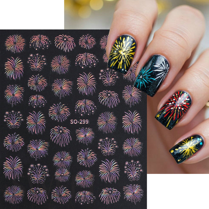 Laser Multi-Design Nail Art Sticker Sheet