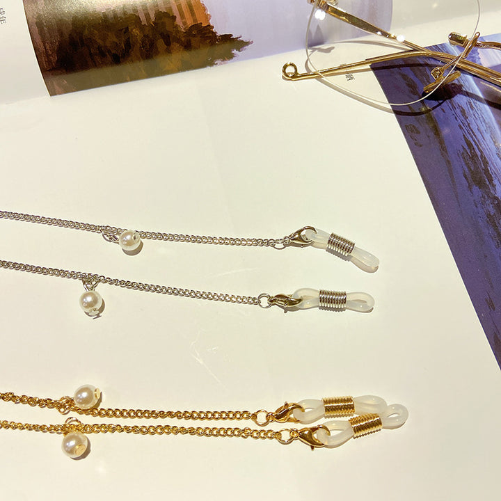 Fashionable glasses holder chain with pearl pendants Kalsten