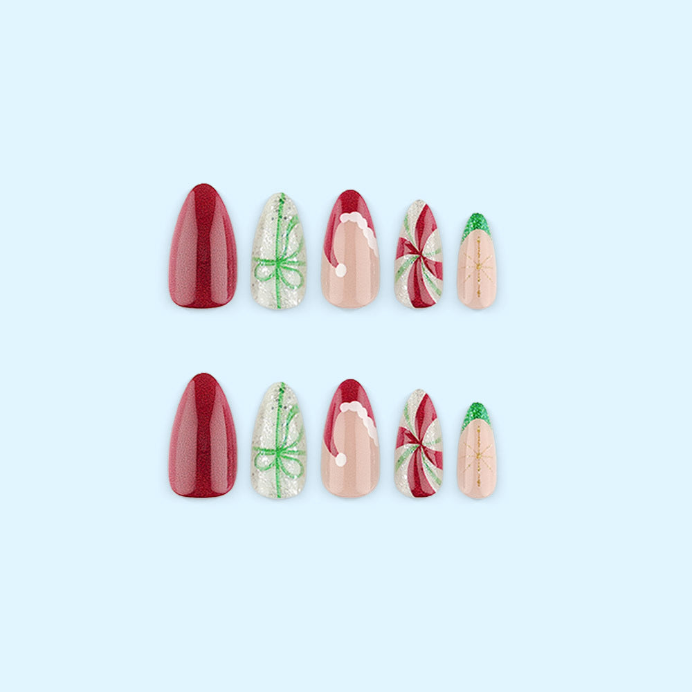 Artificial nails in festive Christmas design Kalsten 1788232693