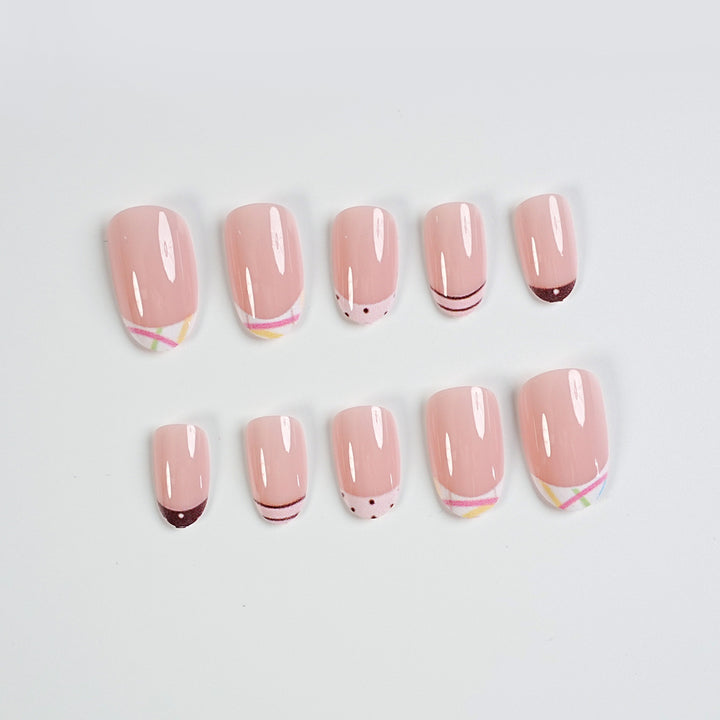 Trendy French Tip Press-On Nails