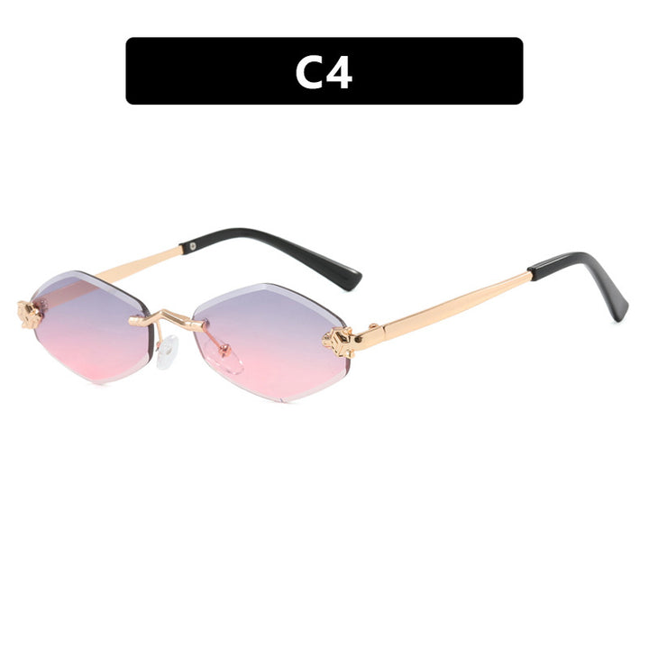 Women's geometric sunglasses with double metal frame and protective lenses Kalsten