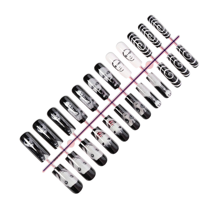 Stylish artificial nail set with unique graphics Kalsten