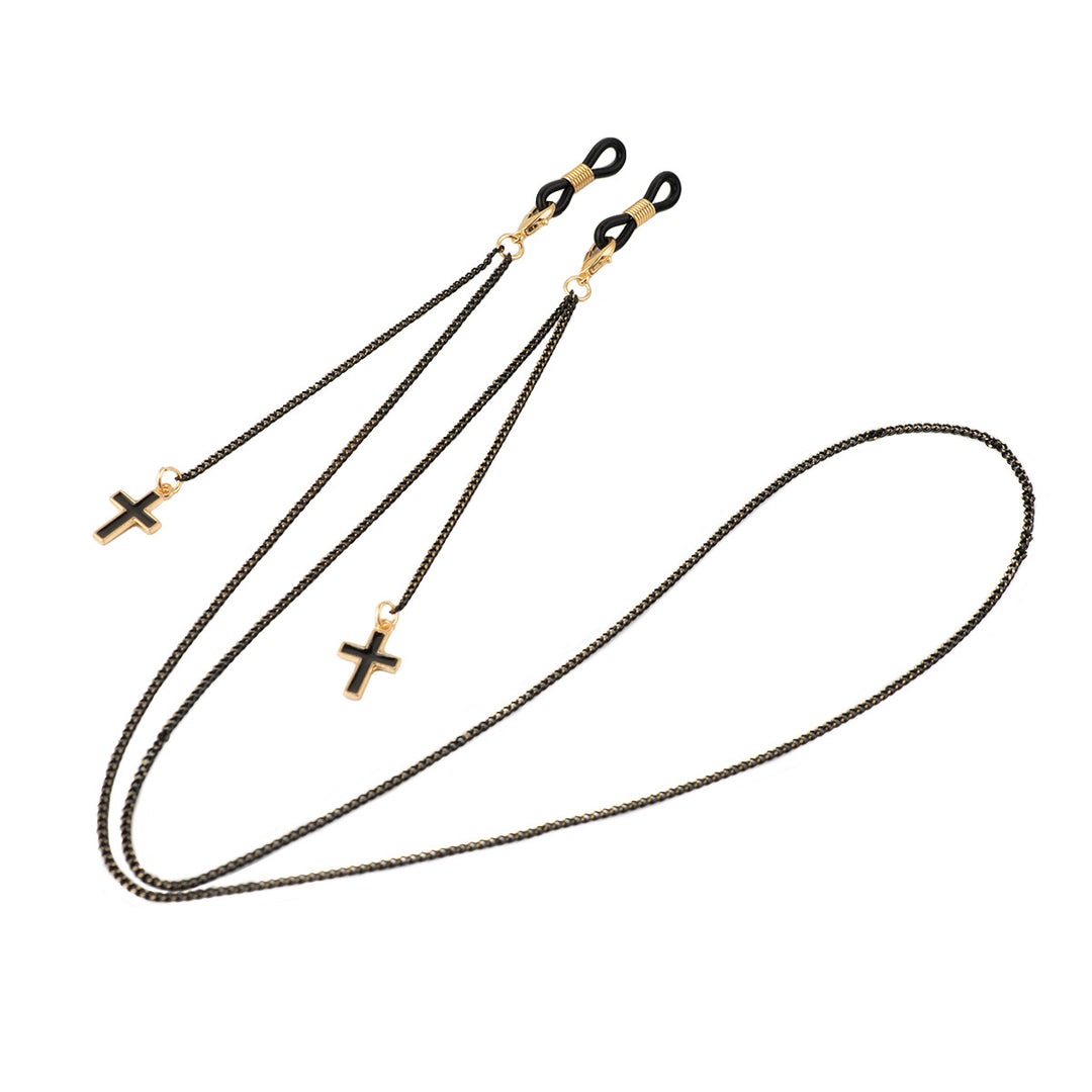 Stylish Beaded Cross Pendant Eyewear Chain Kalsten