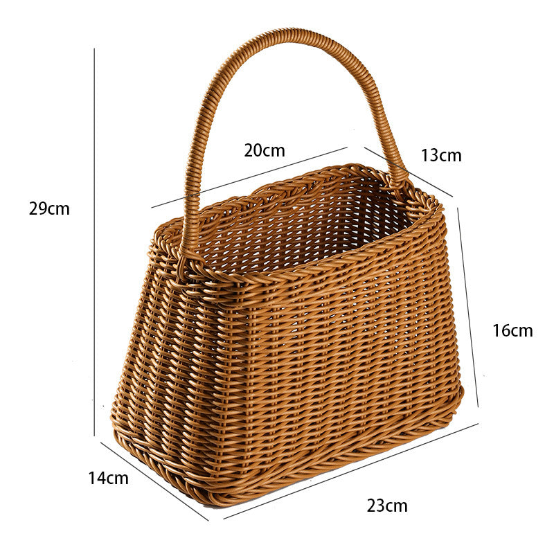 Handcrafted Woven Market Basket Kalsten