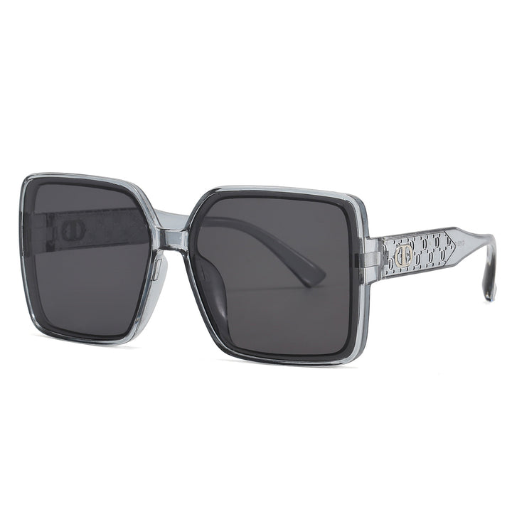 Ladies fashionable square sunglasses with transparent design Kalsten