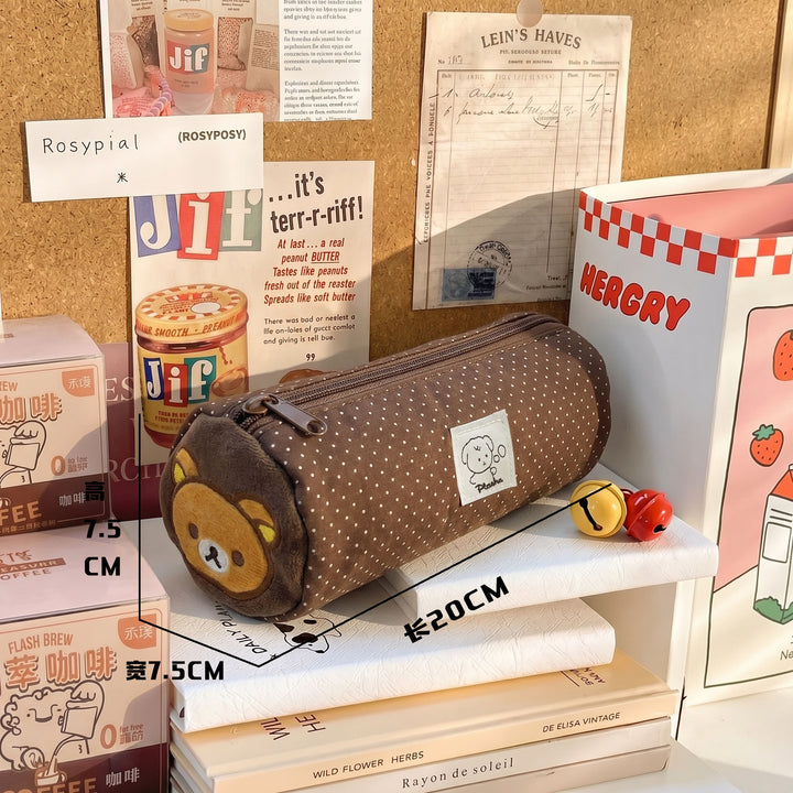 Cute Bear-Themed Zipper Pencil Case