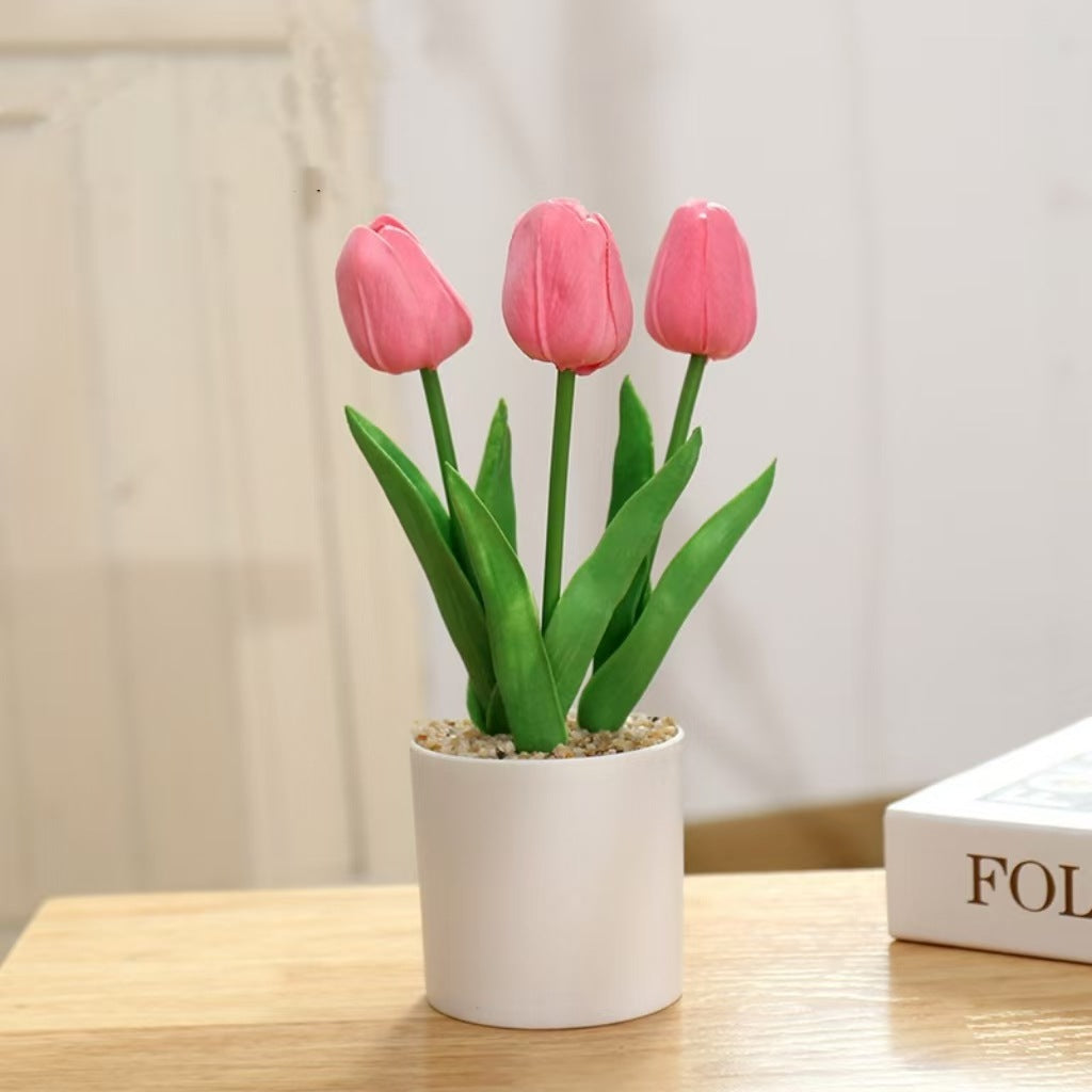 Realistic Tulip Flower Arrangement