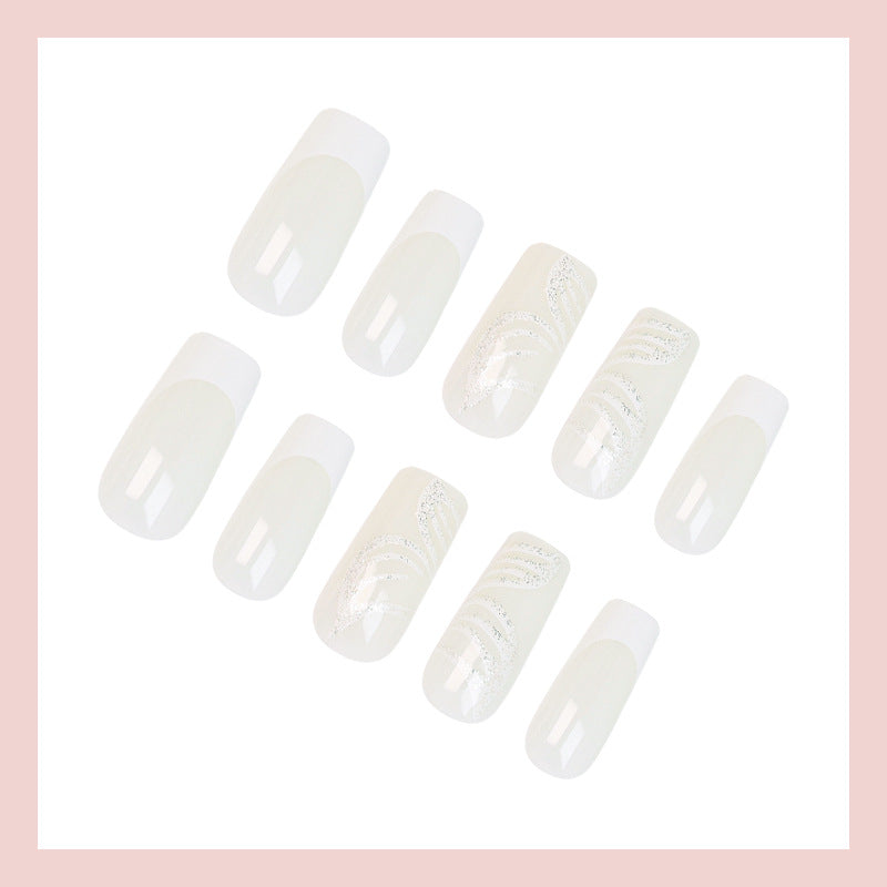 Nail art set with elegant transparent design Kalsten