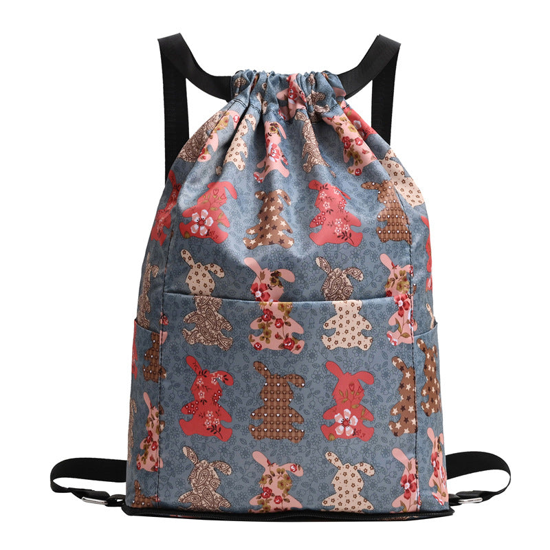 Drawstring Floral Print Backpack Kalsten