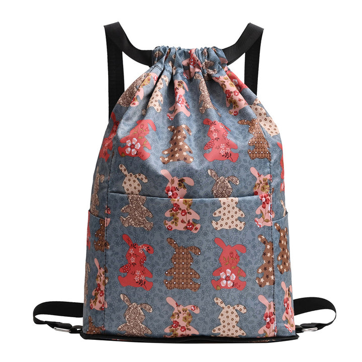Drawstring Floral Print Backpack Kalsten