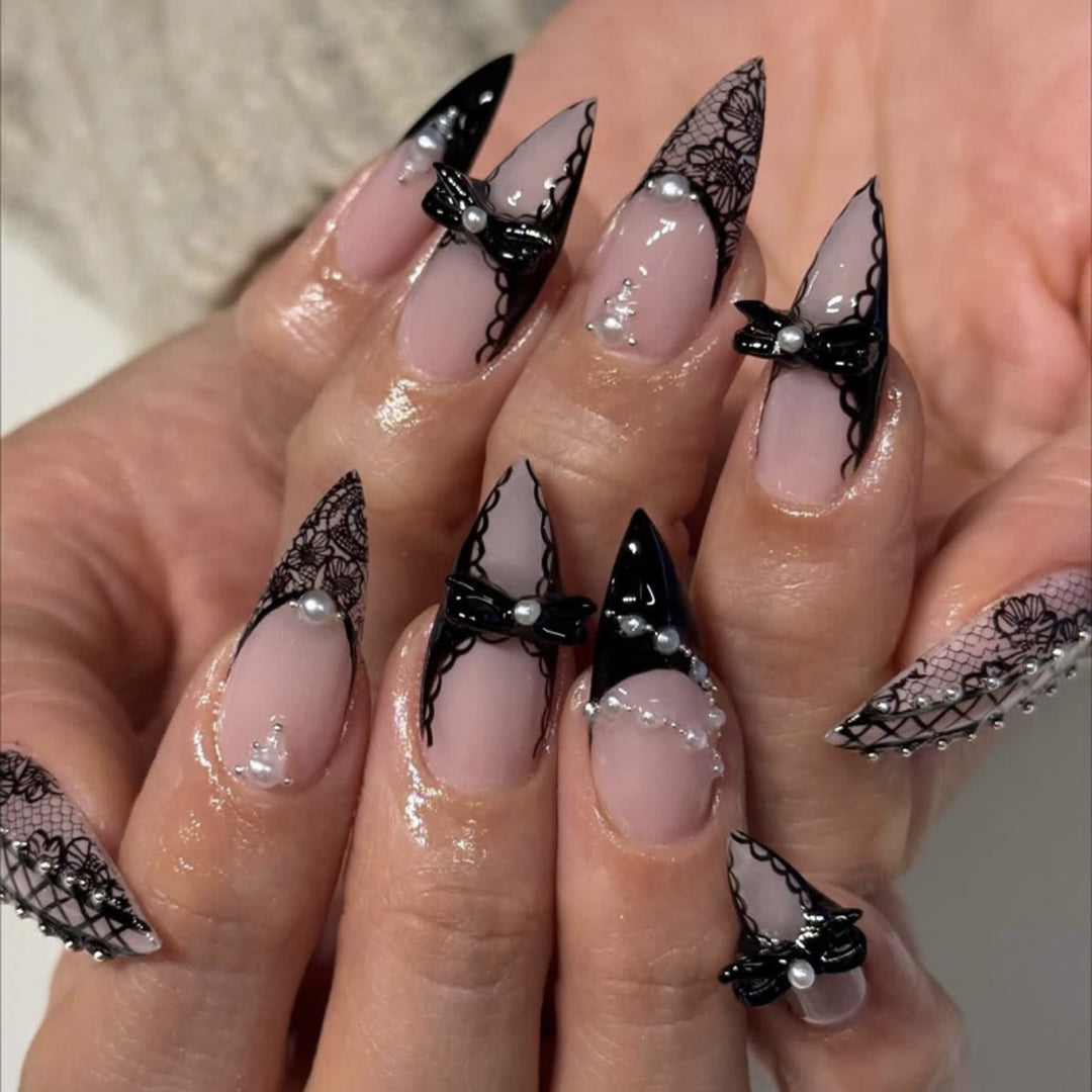 Artful stiletto nails with spike decoration Kalsten