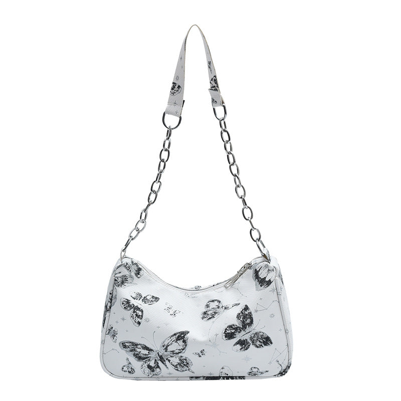 Butterfly Print Designer Hobo Bag