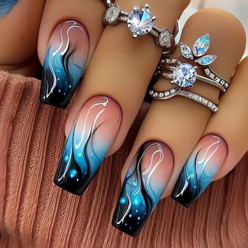 Artistic Long Acrylic Nail Extensions Kalsten