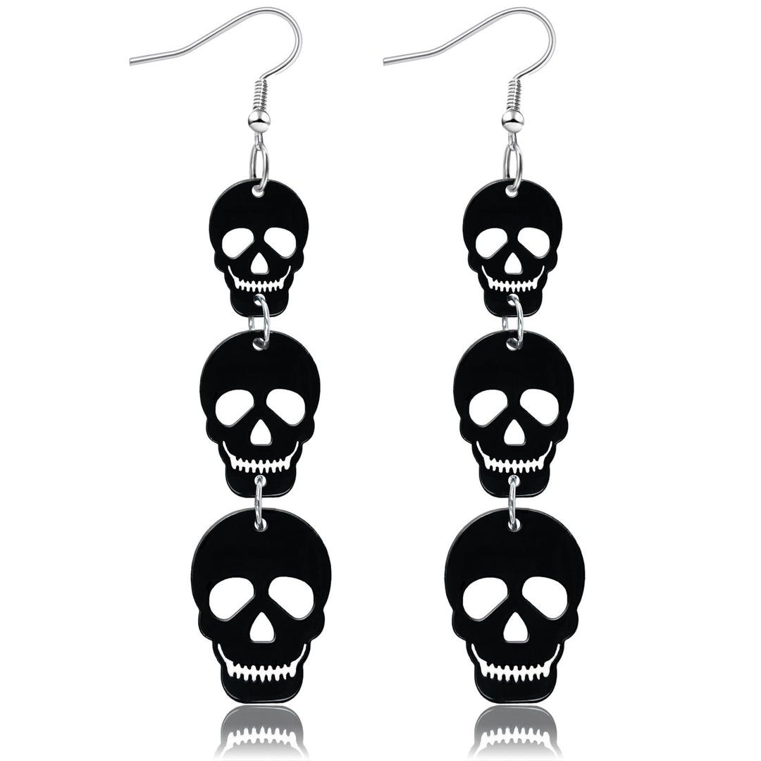 Gothic Skull Dangle Earrings Kalsten