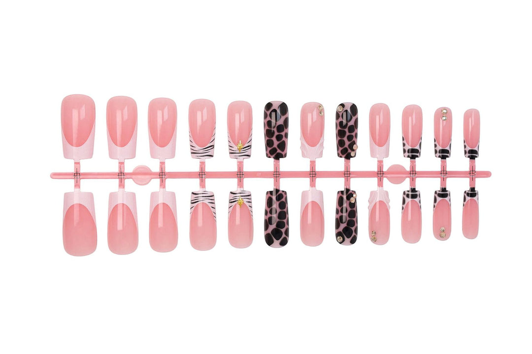 Acrylic nail set with modern animal designs Kalsten