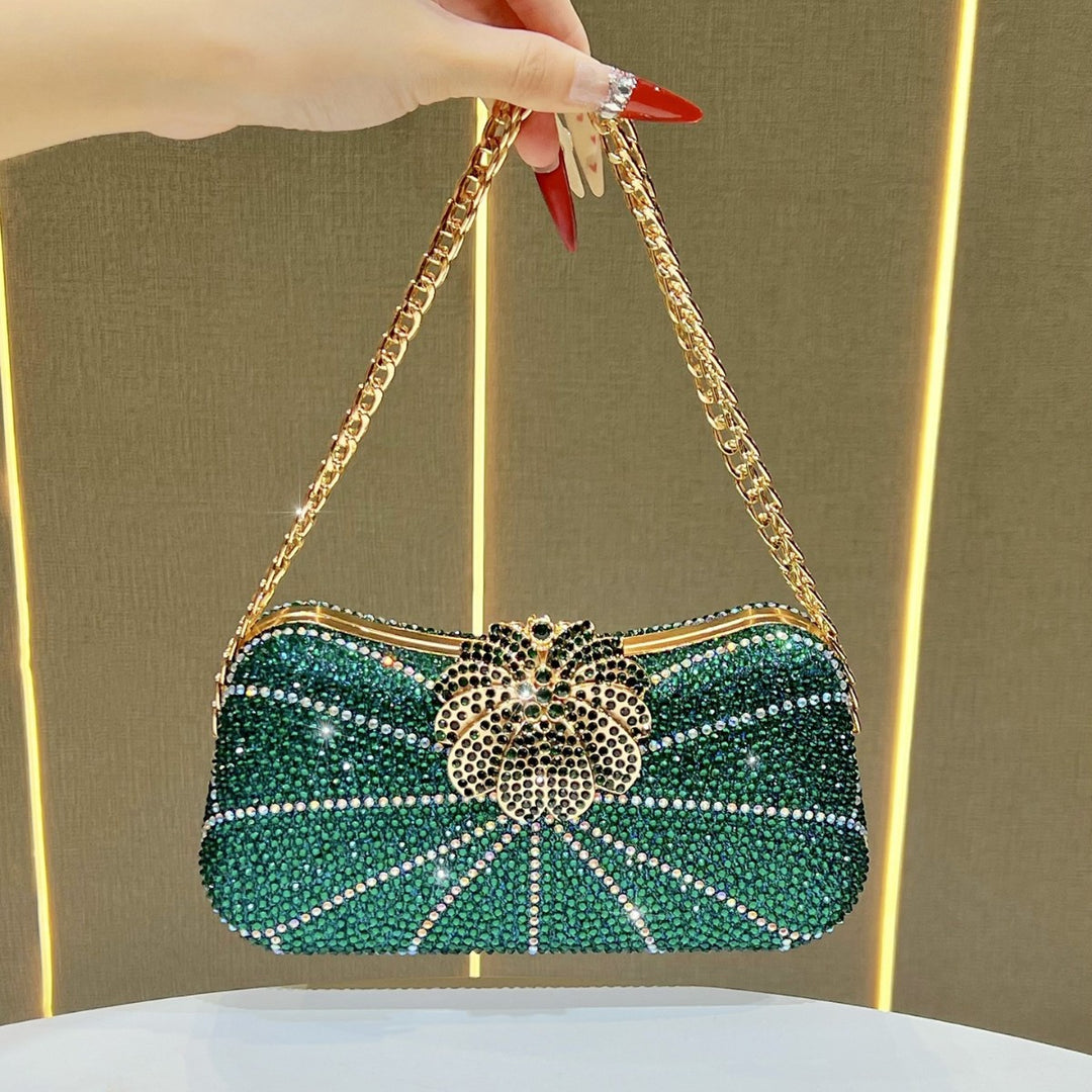 Rhinestone-Studded Evening Purse