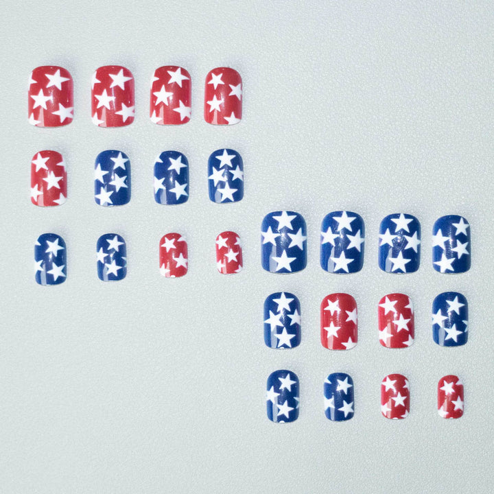 Patriotic Star-Themed Nail Art Kit
