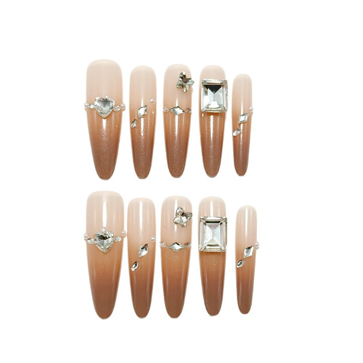 Artificial Nails in Sparkling Stiletto Style with Luxurious Accents Kalsten