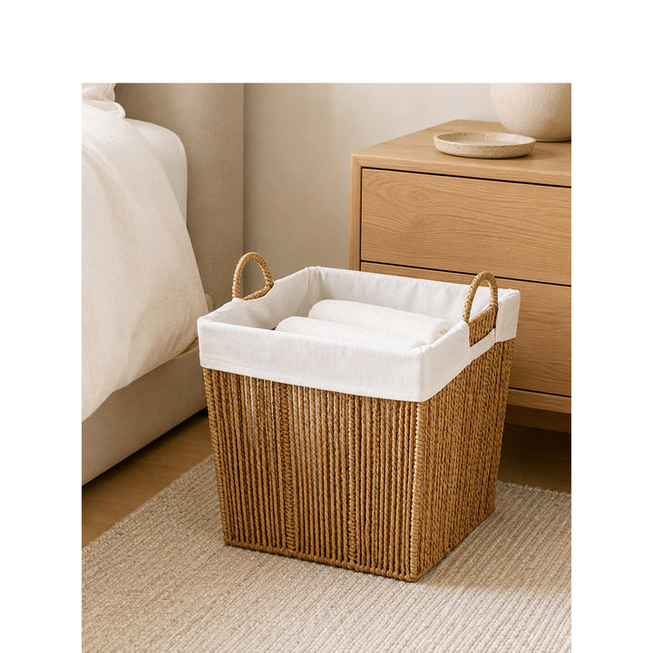 Decorative storage basket with fabric insert Kalsten