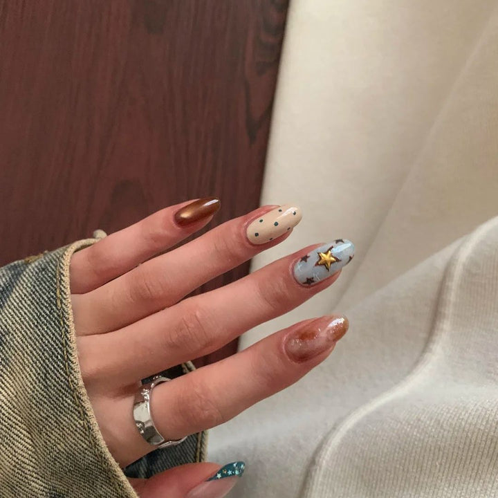 Artistic Multi-Design Nail Art Extensions