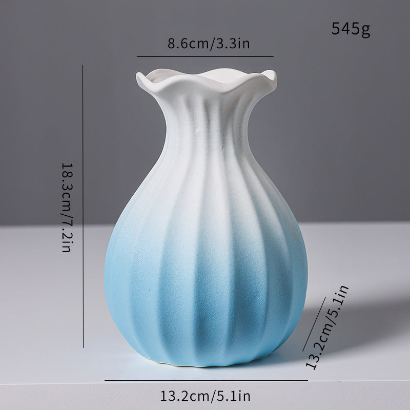 Textured Ceramic Flower Vase Kalsten