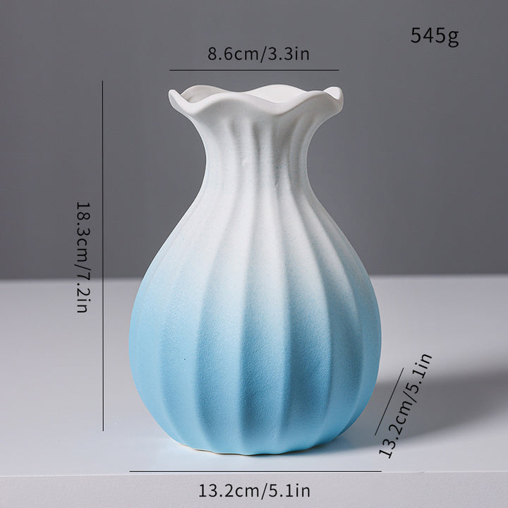 Textured Ceramic Flower Vase Kalsten