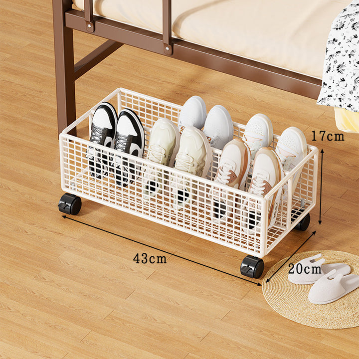 Under-Bed Low-Profile Mesh Shoe Storage Organizer