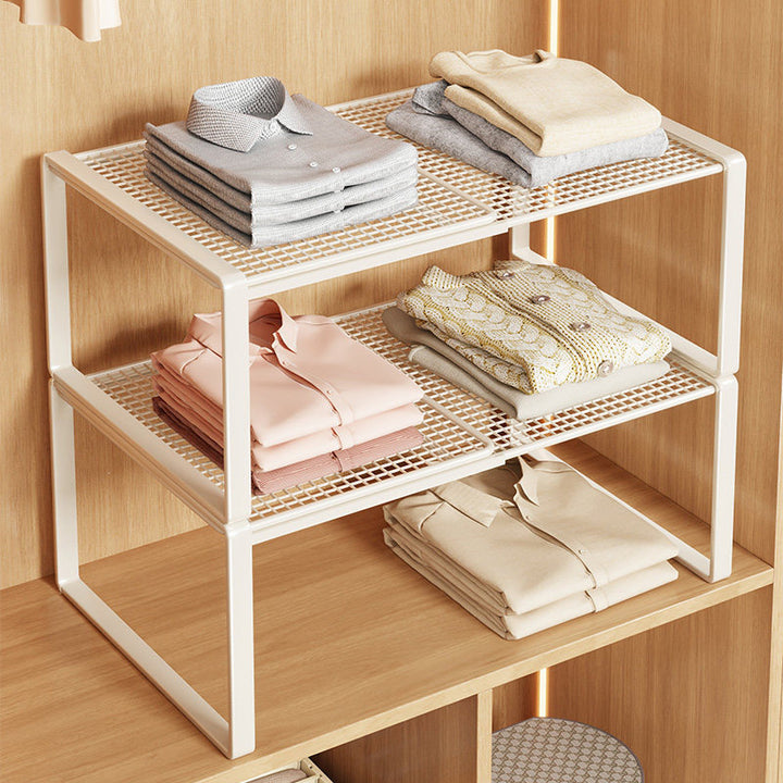 Adjustable Metal Closet Shelf Riser Organizer