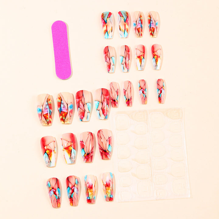 Stained Glass Art 3D Nail Extensions Kalsten