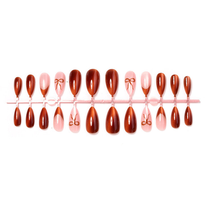 Glamorous Stiletto Press-On Nail Art Set with  Details