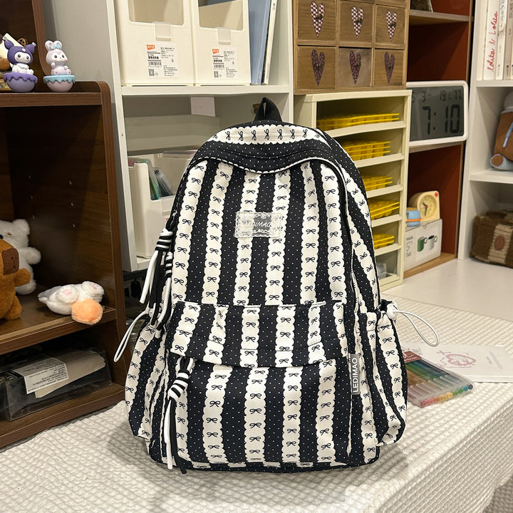 Stylish Decorative Bow-Embellished Backpack Kalsten