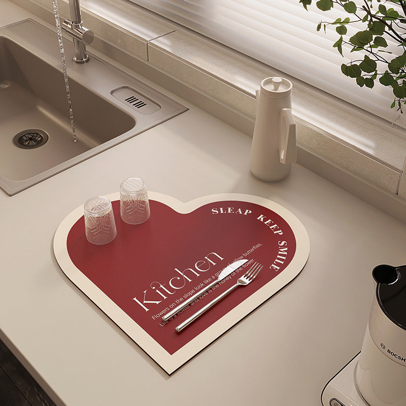 Heart-Shaped Kitchen Mat Kalsten