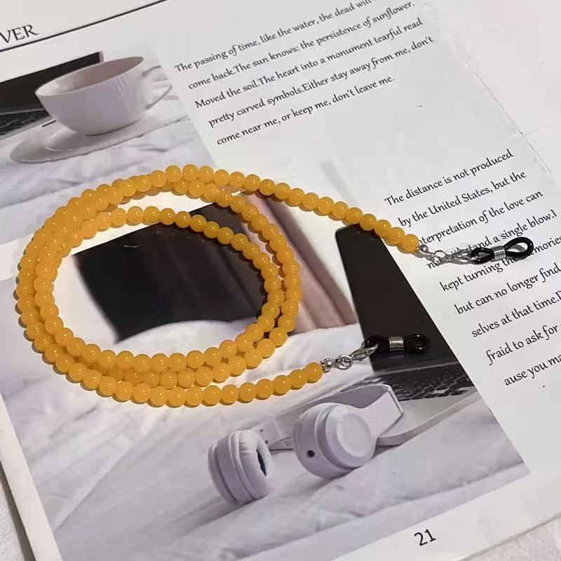 Beaded Eyewear Chain with Durable Clips Kalsten