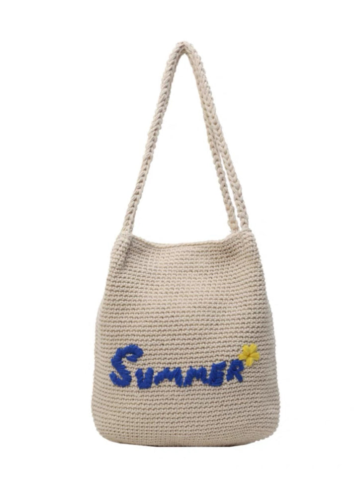 Macrame Drawstring Bag with Summer Motif Kalsten