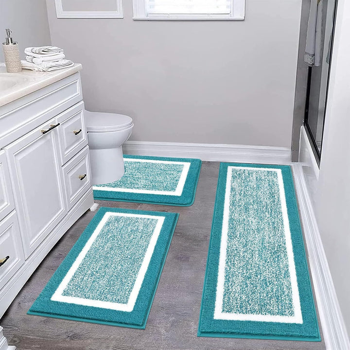 Plush Bathroom Area Mat Set Kalsten